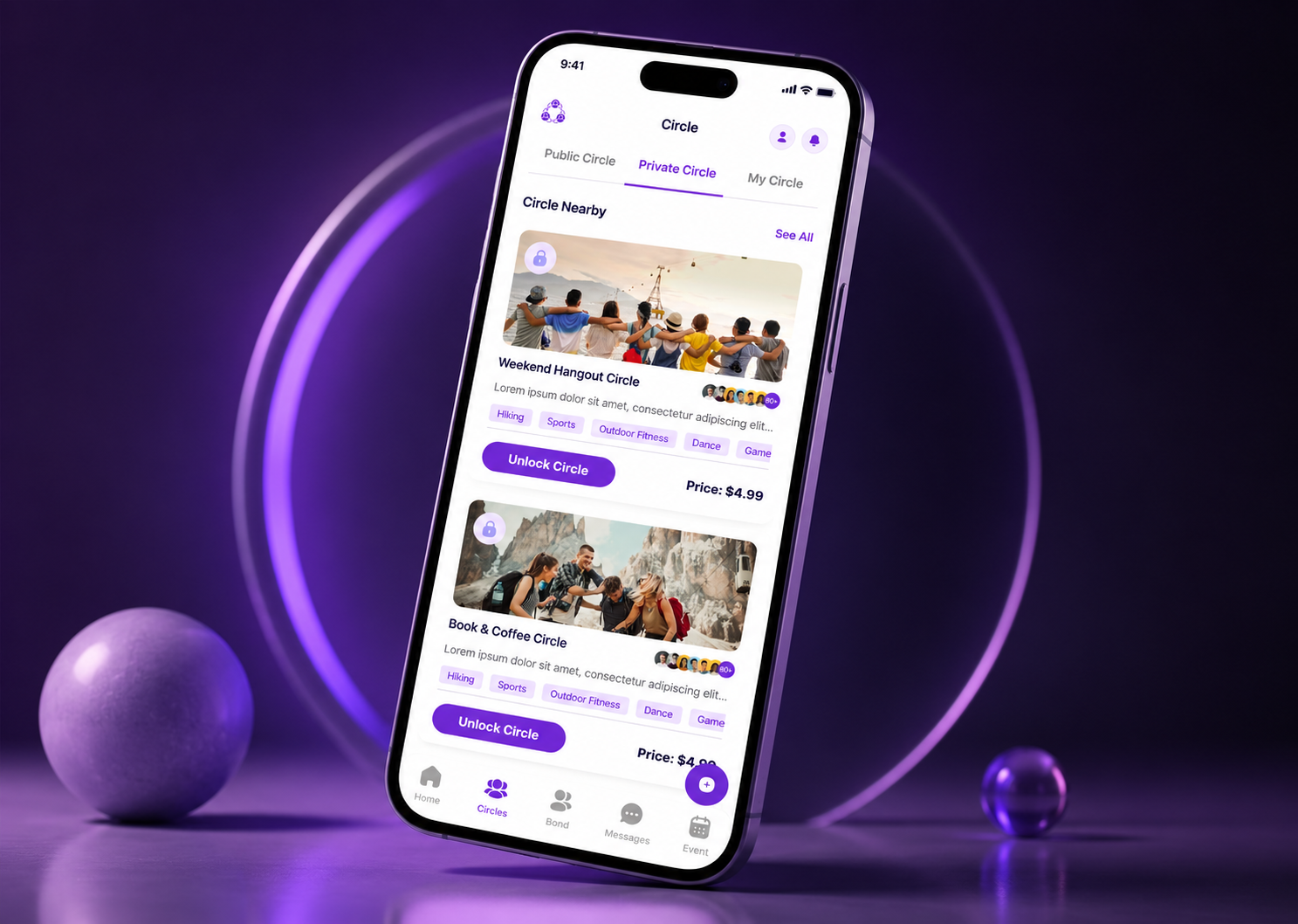 Bonded onboarding — discover friendships through shared interests